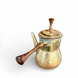 Vintage Bedouin Style Turkish coffee pot with lid/cezve (Turkish) ibrik(Arabic)